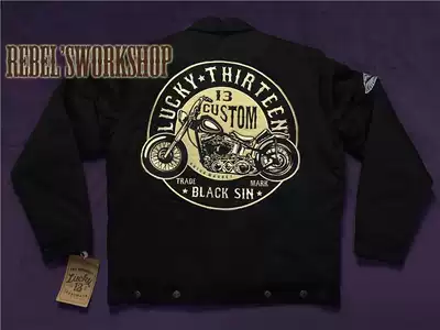 Lucky13 jacket embroidered cotton West Coast Old School Tattoo American tooling locomotive