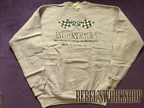 Spot Mooneyes MOON Checker Flag gray pullover sweater