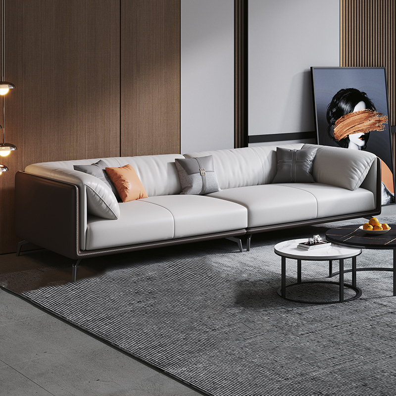 Office sofa tea table combination modern minimalist business reception room Small family type living room trio position net red sofa