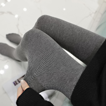 Pregnant womens winter plus velvet and thickened abdominal support leggings plus fat large size warm pants threaded cotton stockings 200 pounds