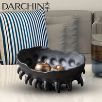 Creative Black Fruit Tray Personality Home Decoration Living-room Dining Room Dining Room Villa tea table Candy Tray Containing Trays