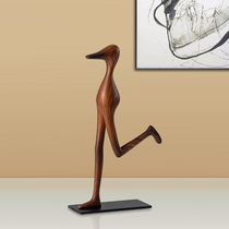 Simple abstract anthropogenic furniture furnishings modern office sample room wine cabinet masqueradic wood sculpture