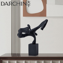 Black creative personality resin ornaments modern home model room homestay inn TV cabinet art soft decoration