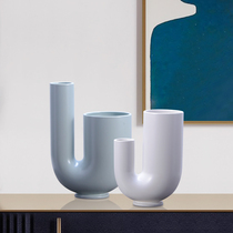 Nordic minimal ceramic widget creative flower flower dry modern living room model room minimal home decoration