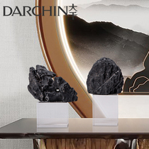 New Chinese-style rock-shaped fake mountain desktop set up living room office Sixuan study creative home decoration