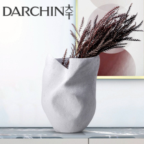 White Creative Crusade Flower Household Decorations Modern living room dry vase TV cabinet designer soft-mounted furnishing