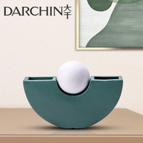 Modern creative decoration furnished green small freshup Nordic home living room TV cabinet masktop soft decoration