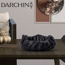 Chinese creative furniture decoration black sandstone replica stone pen library Antique desktop meditation layout