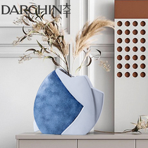 Irregular Collision Color Ceramic Vase Nordic Modern Home Soft Decoration Living Room Genguan Creative Flower Arrangement Dry Floral