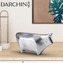 Minimalist creative animal small swing piece silver resin for old modern-like pantry house folk home living room soft decorations