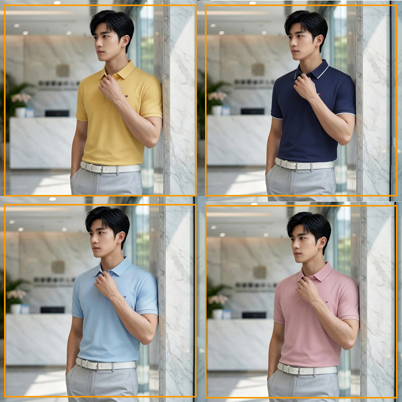 [汤+家]品牌男士短袖POLO衫T恤夏季薄款中青年上衣男免烫时尚冰爽