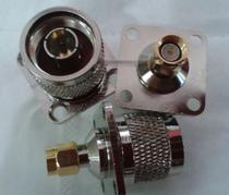 Coaxial cable adapter N-SMA-JJF connector N-type revolution SMA male four-hole fixed flange N SMA