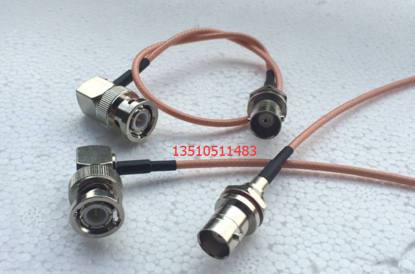 BNC-JKW wireless microphone radio frequency connection BNC Q9 male bend to BNC mother high frequency 50 Euro RG316 line