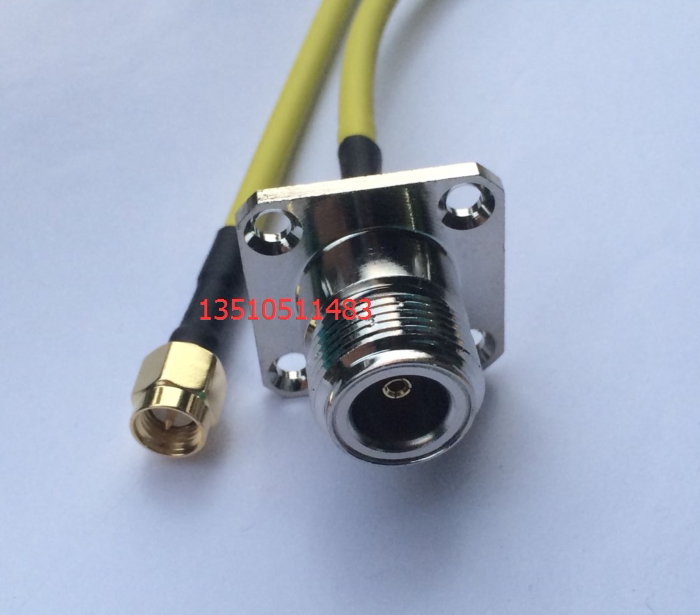 Radio frequency N-KF SMA-J semi-flexible RG141 microwave line high frequency N mother belt flange to SMA male SFT50-3 line
