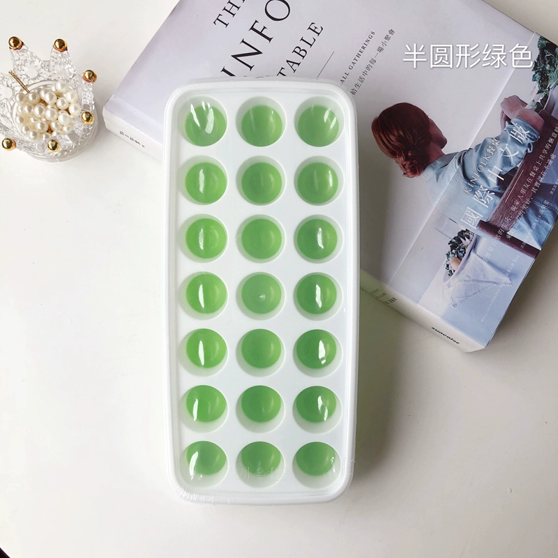 Khay đá sáng tạo khuôn hộp đá silicone hộ gia đình khay đá nhỏ có nắp hình vuông - Tự làm khuôn nướng