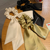 Jianxiao French streamer headband princess style high-end satin large intestine bow hair accessories hair rope headdress