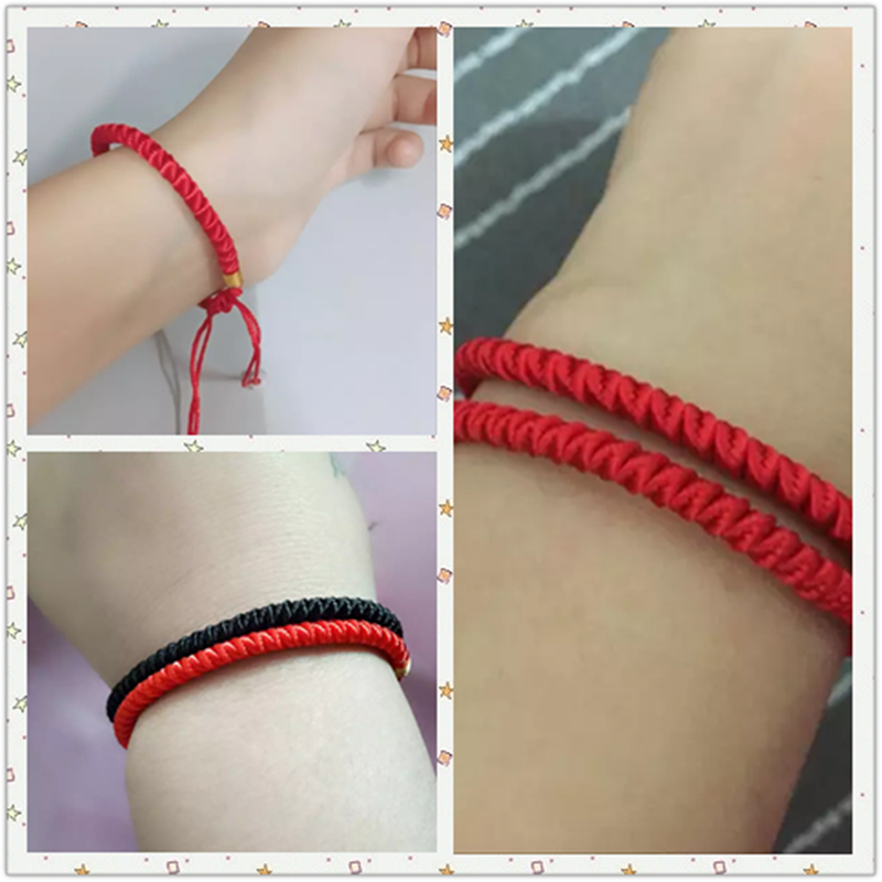 Tay đan đôi tay dây gió quốc gia vòng tay đỏ dây đeo nam nữ sinh viên chuyển linh hồn ác năm nay phiên bản Hàn Quốc đơn giản vòng tay phong thủy