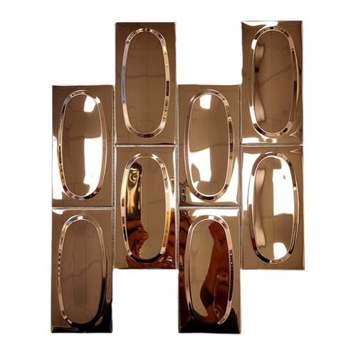 Европейская стиль ручной кирпич серебряной металлический металл из нержавеющей стали мозаика фоновая стена ktv бар туалет