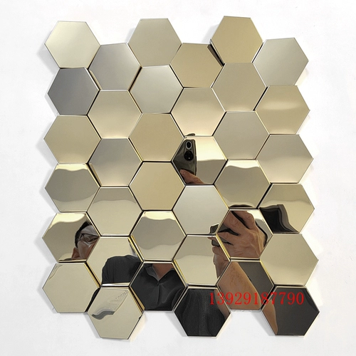 Металлическая трехмерная шестиугольная мозаика из нержавеющей стали, головоломка на стену, в 3d формате, делается под заказ