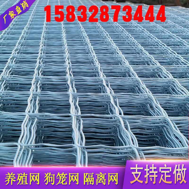 Galvanized barbed wire diamond US grid balcony anti-theft net Dog cage net Large dog breeding isolation net Welded dog cage