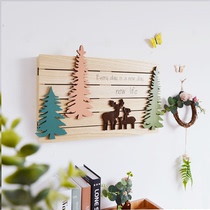 Multimedia collection box solid wood meter box shielding box Nordic idyllic electric meter shielding wall pine decoration box