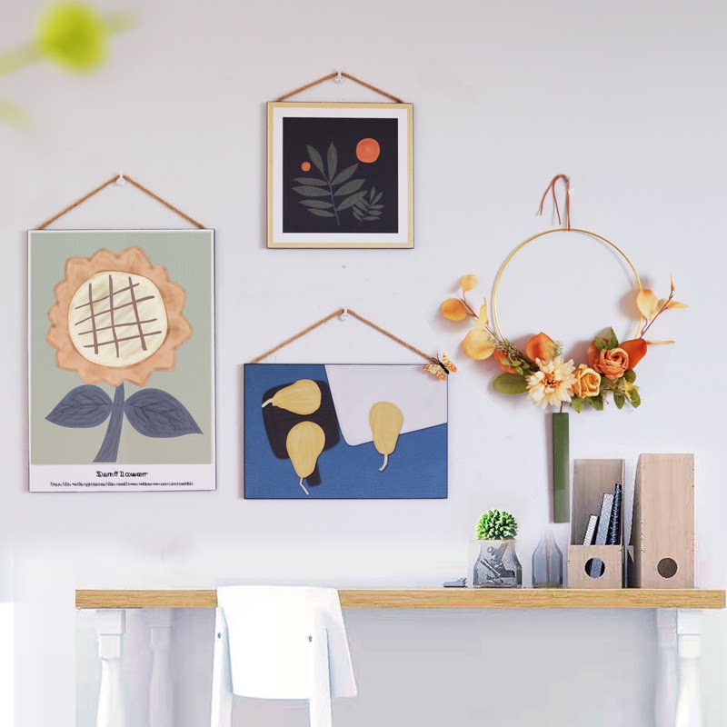 Wall Decoration Wall-mounted Wood Hung Painting Home Wall Decoration Living Room Dining Room Dining Room Bedroom Background Wall Pendant Nordic Wall Decoration