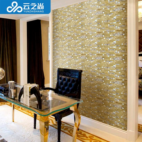 Yunzhishang Long Strip Shell Shell Metal Metrain Mosaic TV фоновая наклейка на стенах