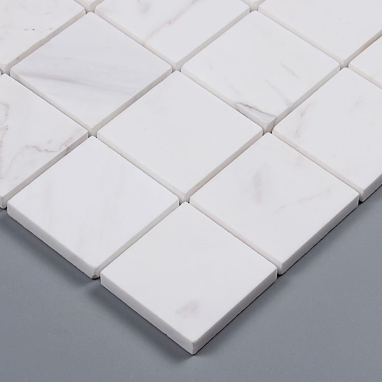 Natural mosaic tile Jazz white Marble Powder room bathroom stone background wall Kitchen white wall sticker