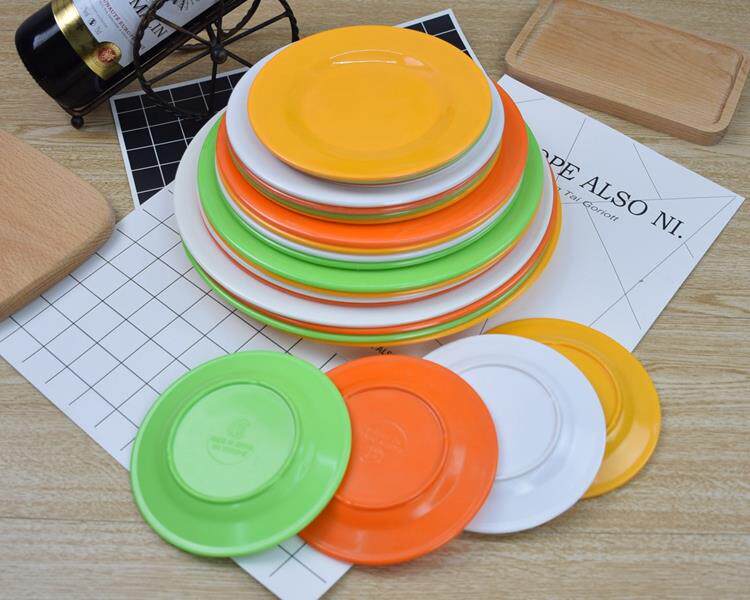 Cold dish bone dish household plastic disc garbage large plastic black plastic plate fast food
