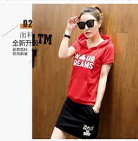2017 Yu Linger thời trang hè mới hợp mốt thể thao phù hợp với váy liền thân là quần legging nữ váy ngắn thủy triều quần the thao nữ form rộng