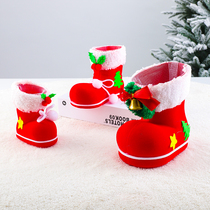 Hua Chi Creative Christmas Eve gift candy shoes small boots gift box candy jar Christmas decorations
