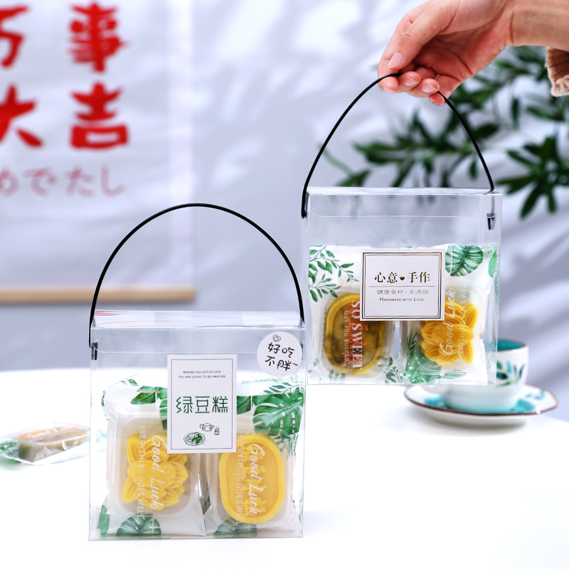 Green Bean Cake Packaging Box Gift Box Transparent Upscale Glutinous Rice Boat Bull Pizza Box Egg Yolks Crisp Snowflake Crisp Milk Date Cookie Box