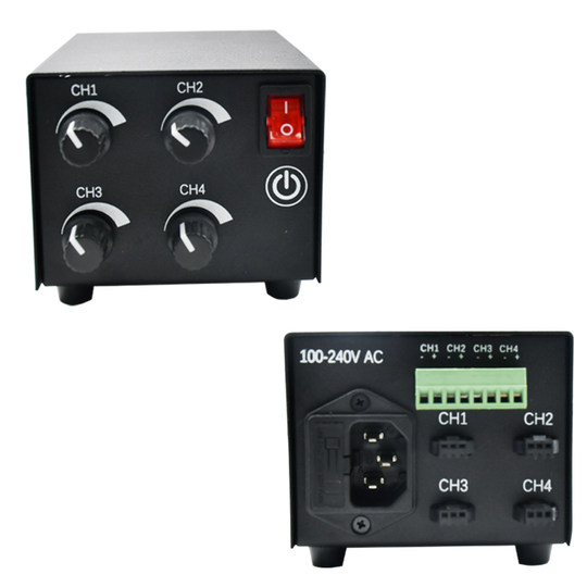 Industrial Camera Led Light Source Brightness Regulator 24V Analog Digital Four-Channel Machine Visual Light Source Controller