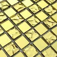 Золотое зеркало и рисунок золотистого камня