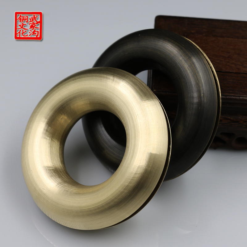 Tiger brace brass drug bell string Suzuki folk hometown doctor with brass bronze drug bell brass tiger fork hand rattle-Taobao