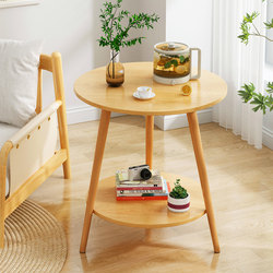 Small round table coffee table simple small home sofa side a few double bedroom bedside table mini balcony small table