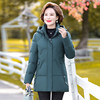 Off-Season Genuine Brand-Name Silk down Jacket for Women, Mid-Length, White Duck Down, Stylish Winter Coat for Middle-Aged and Elderly Mothers