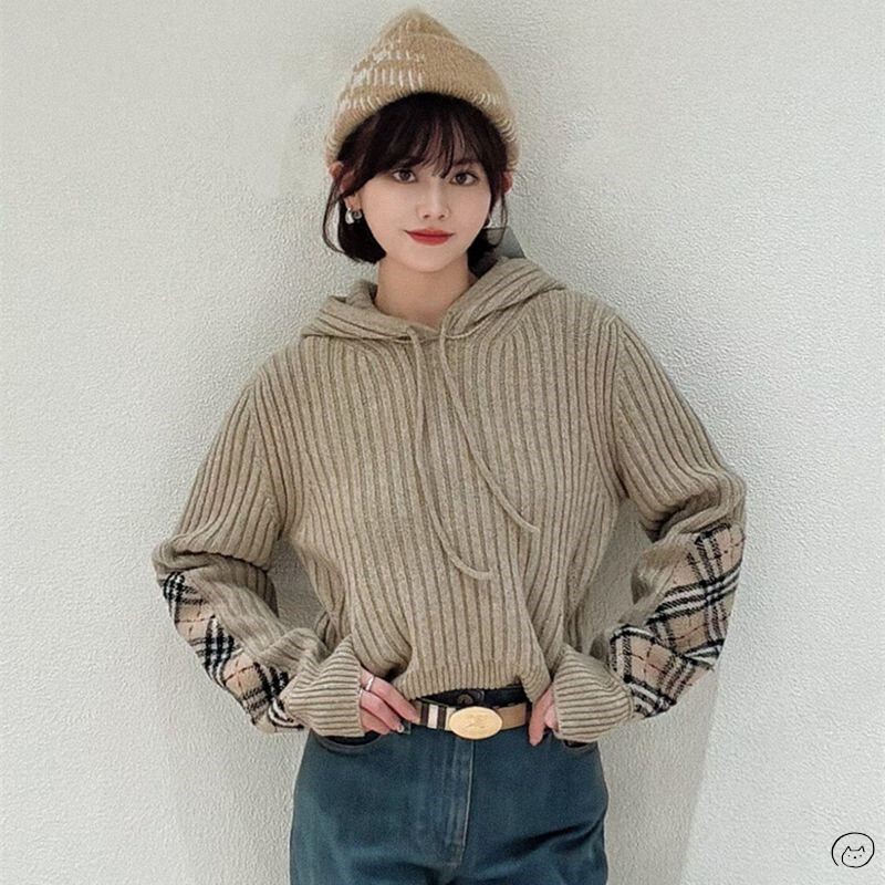 Burberry New Style Plaid Color-Block Sweater for Women and Men Burberry New Style Plaid Color-Block Sweater for Women and Men