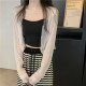 Ice Silk Lace Sun Protection Cardigan Women's Thin Summer Waistcoat Outer Air Condition Shirt See-through Top Jacket with Suspender Skirt