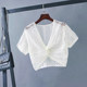 Acetate fiber jumper ກັບ skirt suspender