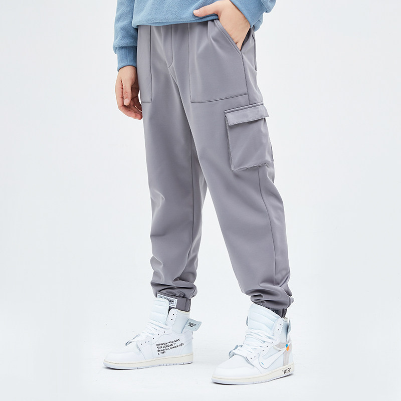 Outdoor assault pants men's plus velvet thickening waterproof windproof loose casual mountaineering waist guard pants tooling soft shell pants men