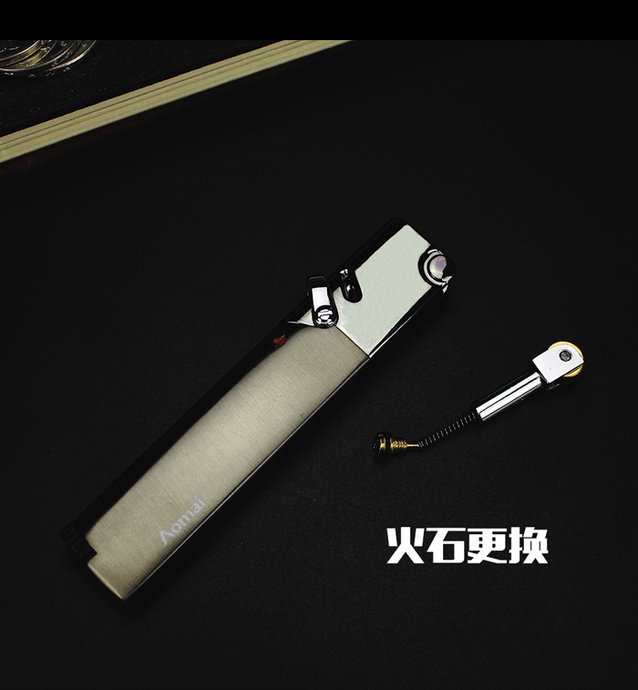 Sáng tạo mài bánh xe thẳng vào bật lửa cá nhân tùy chỉnh nhiệt độ cao cố định lửa di động nhẹ hơn ngoài trời bơm hơi nhẹ bật lửa độc