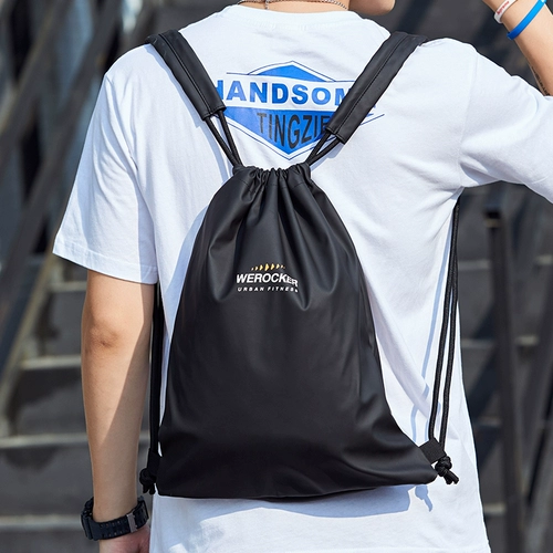 Мешочек, простая сумка через плечо, спортивная спортивная сумка, школьный рюкзак для велоспорта, водонепроницаемая сумка для плавания, на шнурках