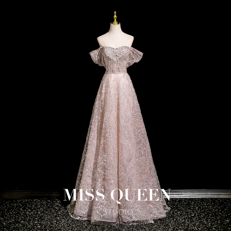 Missqueen Heavy Bead Embroidery Exclusive Design Niche Toast Dress Bride High-End Light Luxury Evening Gown