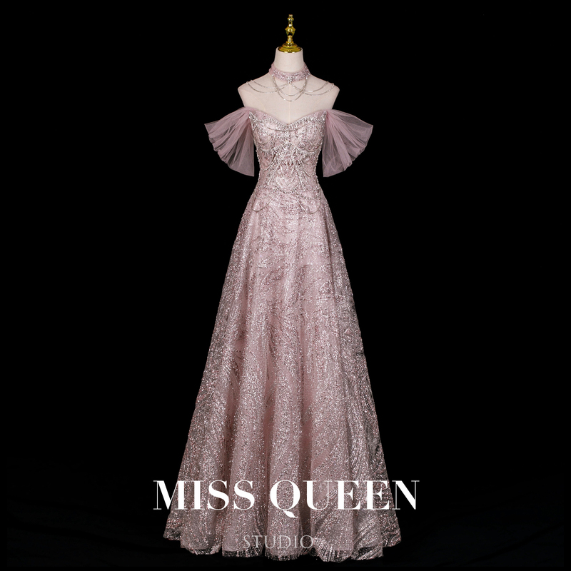 Missqueen High-End Elegant Design Light Luxury Niche Toast Dress Bridal Banquet Art Exam Coming-Of-Age Ceremony Dress