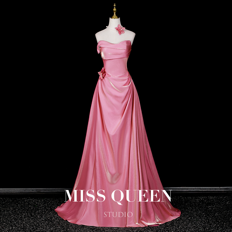 Missqueen's New Toast Dress, Bridal Morning Gown, Female Bride's Engagement Dress, Classy Accessible Luxury Niche Evening Dress