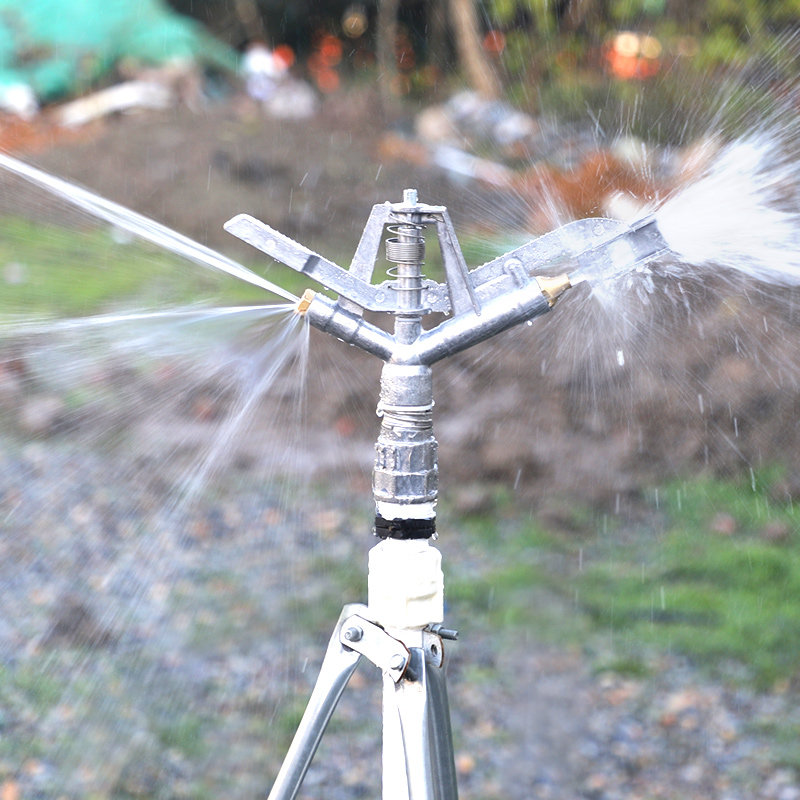 1 inch ND25 alloy rocker arm sprinkler agricultural field irrigation lawn wheat sprinkler irrigation 360-degree automatic rotating spray