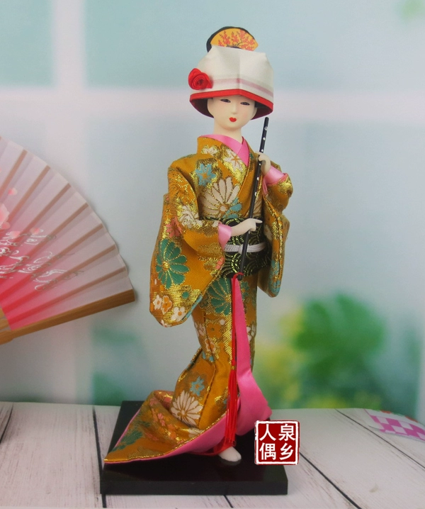 Búp bê geisha Nhật Bản kimono búp bê 30CM Gao Shi nữ 绢 Ẩm thực Nhật Bản trang trí khách sạn những đồ vật trang trí phòng khách