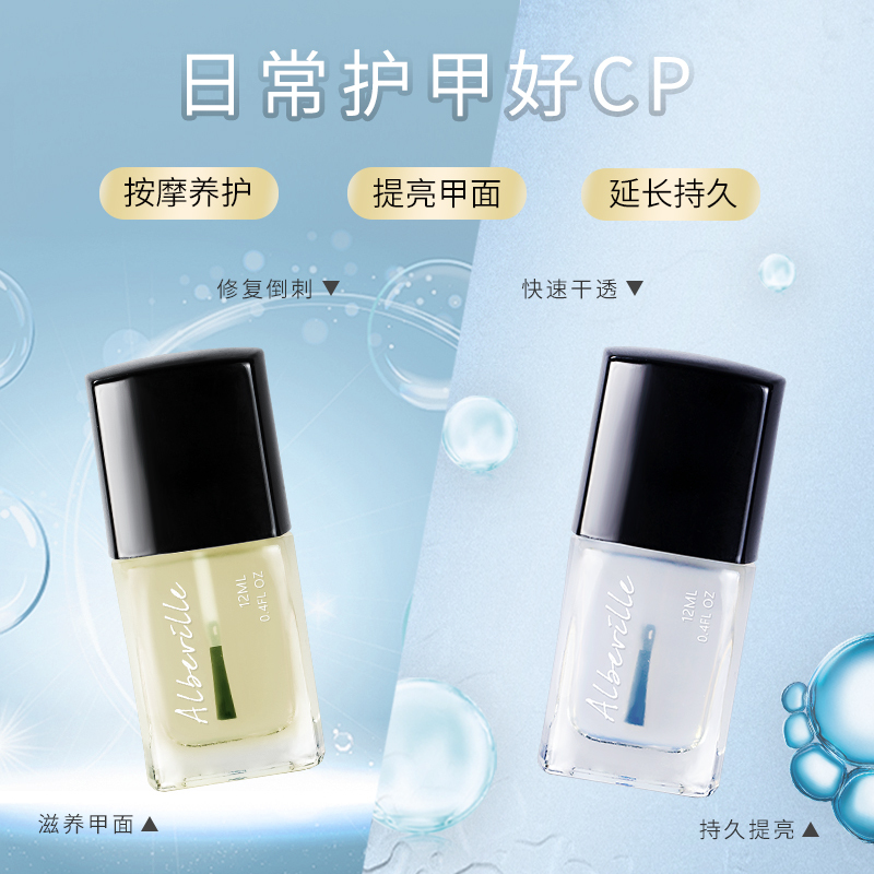 Nail Polish Women's Transparent Nutritional Oil Base Oil Care Bright Nail Polish Nail Polish Long-Lasting Waterproof Nude Pink Set