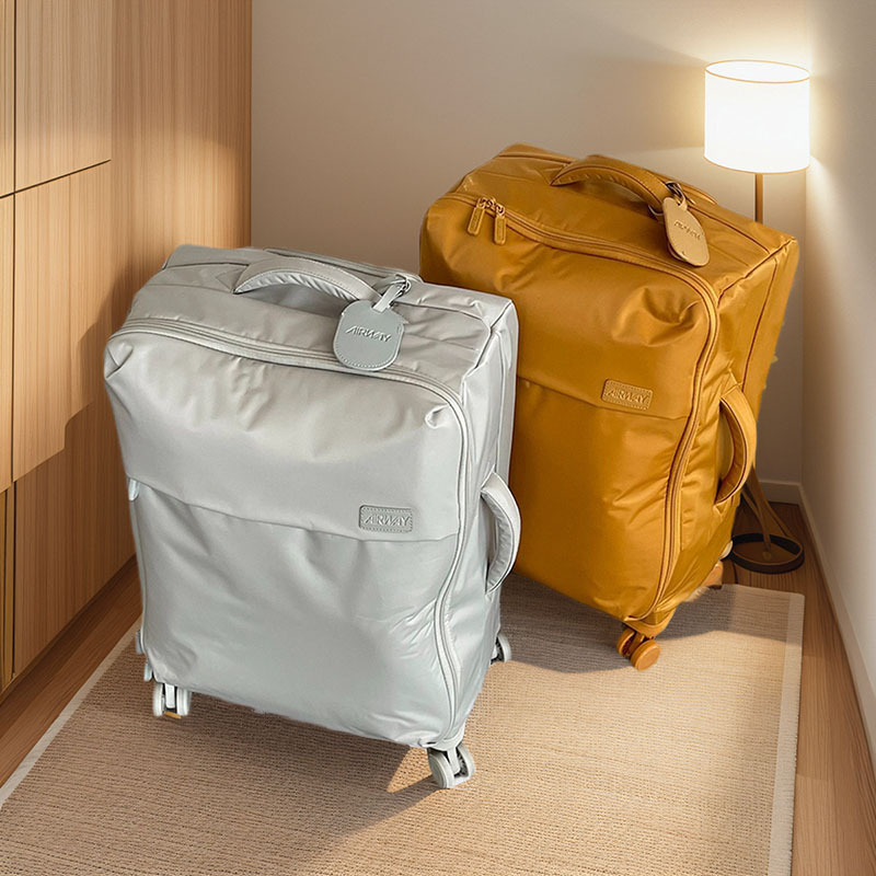 Export Luggage Ultra-Light 24inch Unisex Trolley Case with Universal Wheels, Silent Non-Woven Fabric Suitcase 20inch Carry-On Luggage